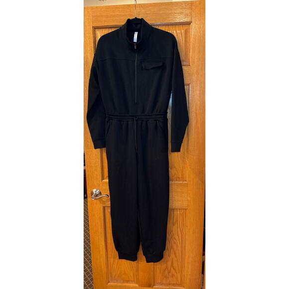 Zella Lift Off Black Long Sleeve Jumpsuit - Size Medium - Picture 4 of 6